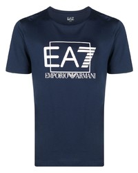 Ea7 Emporio Armani Logo Print Short Sleeve T Shirt