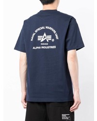 Alpha Industries Logo Print Short Sleeved T Shirt