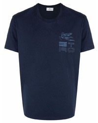 Etro Logo Print Short Sleeved T Shirt