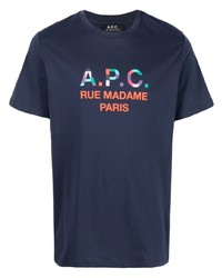 A.P.C. Logo Print Short Sleeved T Shirt