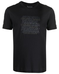 Emporio Armani Logo Print Supima Cotton T Shirt