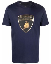 Automobili Lamborghini Logo Print T Shirt
