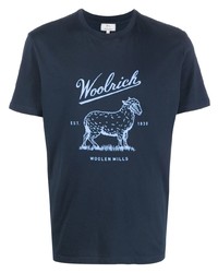 Woolrich Logo Sketch Print T Shirt