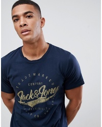 Jack & Jones Logo T Shirt With Vintage Print