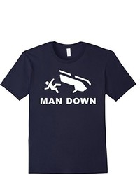 Man Down Snowmobile Funny Cool Tshirt With Saying