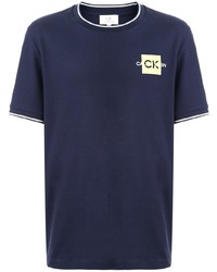 CK Calvin Klein Mesh Style Logo Print T Shirt