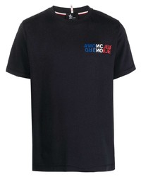 MONCLER GRENOBLE Mountain Logo Print Cotton T Shirt