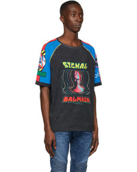 Balmain Multicolor Spacial Print T Shirt