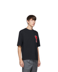 AMI Alexandre Mattiussi Navy Ami De Coeur Patch T Shirt