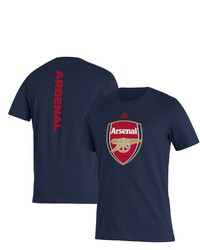 adidas Navy Arsenal Back Half T Shirt