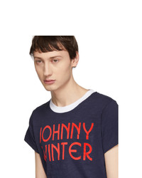 Acne Studios Navy Bla Konst Johnny Winter T Shirt