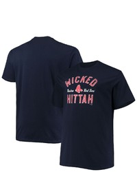 PROFILE Navy Boston Red Sox Big Tall Wicked Hittah Hometown Collection T Shirt