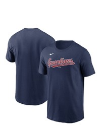 Nike Navy Cleveland Guardians Wordmark T Shirt At Nordstrom