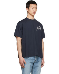 Recto Navy Cotton Jersey Oversized T Shirt