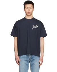 Recto Navy Cotton Jersey Oversized T Shirt