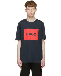 Hugo Navy Cotton T Shirt