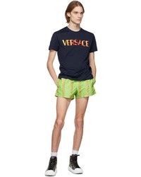 Versace Navy Gradient Logo T Shirt