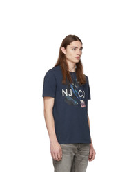 Nudie Jeans Navy Logo Boy Roy T Shirt