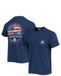IMAGE ONE Navy Nebraska Huskers Campus Americana T Shirt At Nordstrom