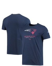 New Era Navy New England Patriots Combine Authentic Go For It T Shirt