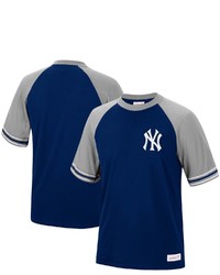 Mitchell & Ness Navy New York Yankees Team Captain Raglan T Shirt