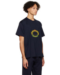 Burberry Navy Oak Leaf Crest T Shirt