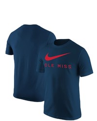 Nike Navy Ole Miss Rebels Big Swoosh T Shirt