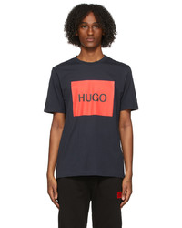 Hugo Navy Oversize Logo T Shirt
