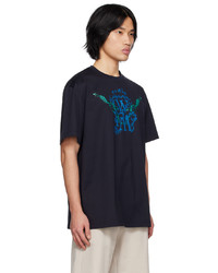 Wooyoungmi Navy Printed T Shirt