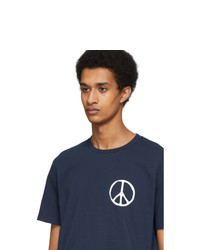 A.P.C. Navy Rth Edition Peace T Shirt