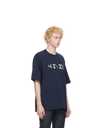 Kenzo Navy Skate Logo T Shirt