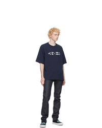 Kenzo Navy Skate Logo T Shirt