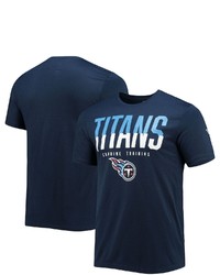 New Era Navy Tennessee Titans Combine Authentic Big Stage T Shirt