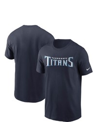 Nike Navy Tennessee Titans Team Wordmark T Shirt At Nordstrom