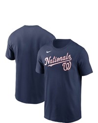 Nike Navy Washington Nationals Team Wordmark T Shirt