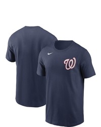 Nike Navy Washington Nationals Team Wordmark T Shirt