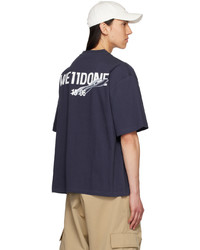 We11done Navy Wave T Shirt