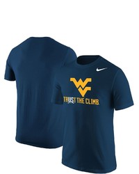 Nike Navy West Virginia Mountaineers Trust The Climb Core T Shirt