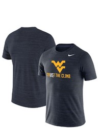 Nike Navy West Virginia Mountaineers Trust The Climb Velocity Legend T Shirt