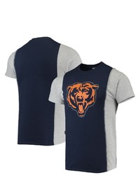 REFRIED APPAREL Navyheathered Gray Chicago Bears Sustainable Split T Shirt