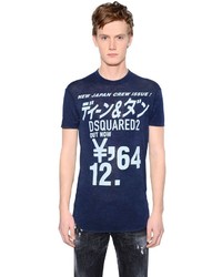 DSQUARED2 New Japan Crew Print Wool Jersey T Shirt