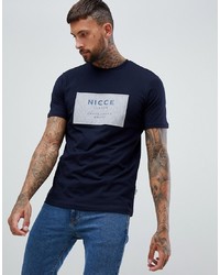 Nicce London Nicce Box Logo T Shirt In Navy