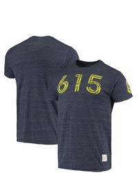 Retro Brand Original Heathered Navy Nashville Sc Area Code Tri Blend T Shirt In Heather Navy At Nordstrom