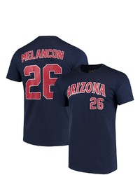 Retro Brand Original Mark Melancon Navy Arizona Wildcats Baseball Name Number T Shirt