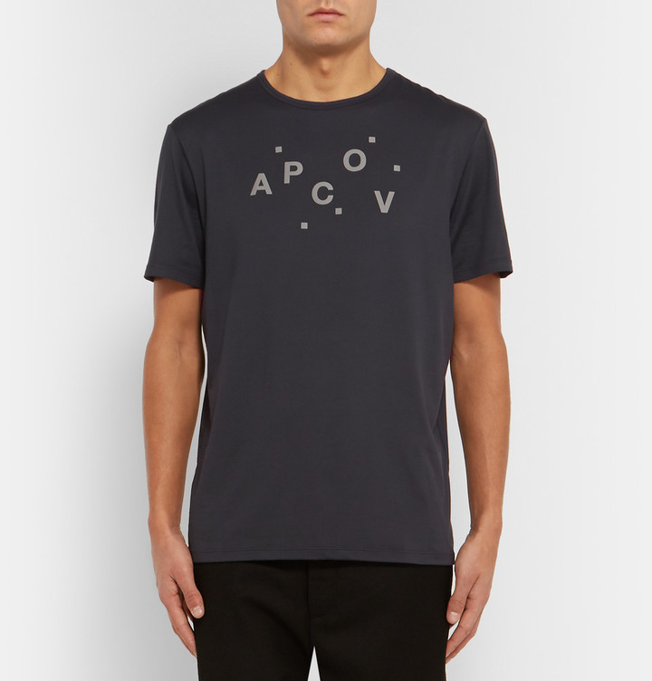 A.P.C. Outdoor Voices Slim Fit Printed Stretch Jersey T Shirt, $90 
