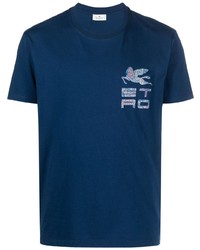 Etro Paisley Logo Print Short Sleeve T Shirt