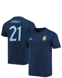 adidas Paulo Dybala Navy Argentina National Team Amplifier Name Number T Shirt