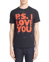 Paul Smith Ps Ps I Love You Graphic Cotton T Shirt