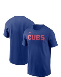 Nike Royal Chicago Cubs Team Wordmark T Shirt