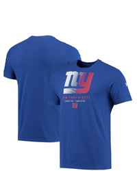 New Era Royal New York Giants Combine Authentic Go For It T Shirt
